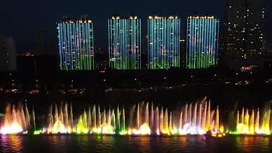 吉林市松花江上喷泉视频的预览图